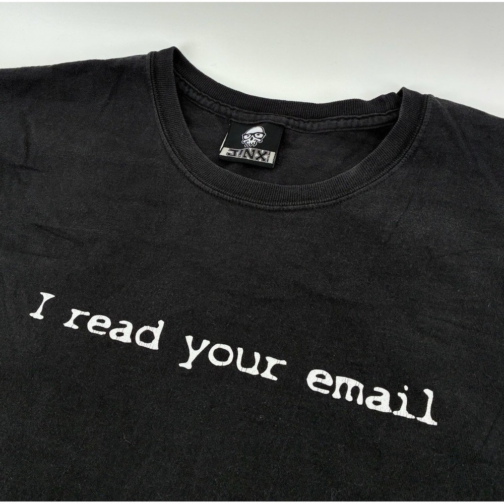 JINX Shirt Mens XL Black "I Read Your Email" Funny Graphic Tee Gaming Humor